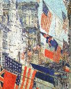 Childe Hassam Allies Day in May 1917 France oil painting artist